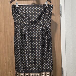 Banana Republic Strapless Black and Brown Dress